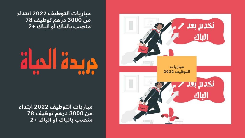 مباريات التوظيف 2022 ابتداء من 3000 درهم توظيف 78 منصب بالباك او الباك +2